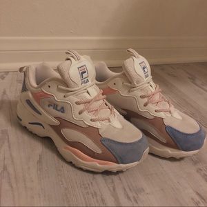 BTS Fila ray tracer pink blue Shoes Sneakers